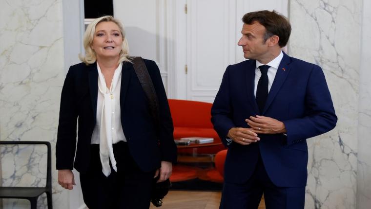 France’s far-right leader Le Pen questions Macron’s authority as army chief