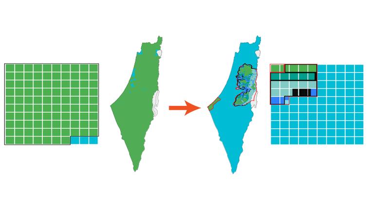 Visualising the Encroachment of Palestinian Land by Israel