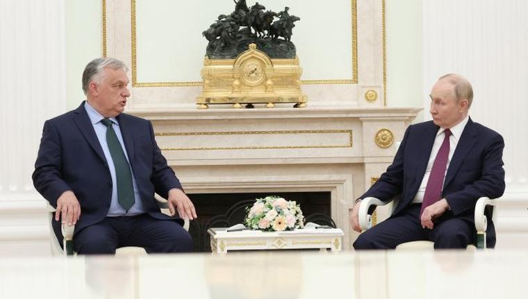 Hungary’s Orban meets Putin in Russia, challenging EU